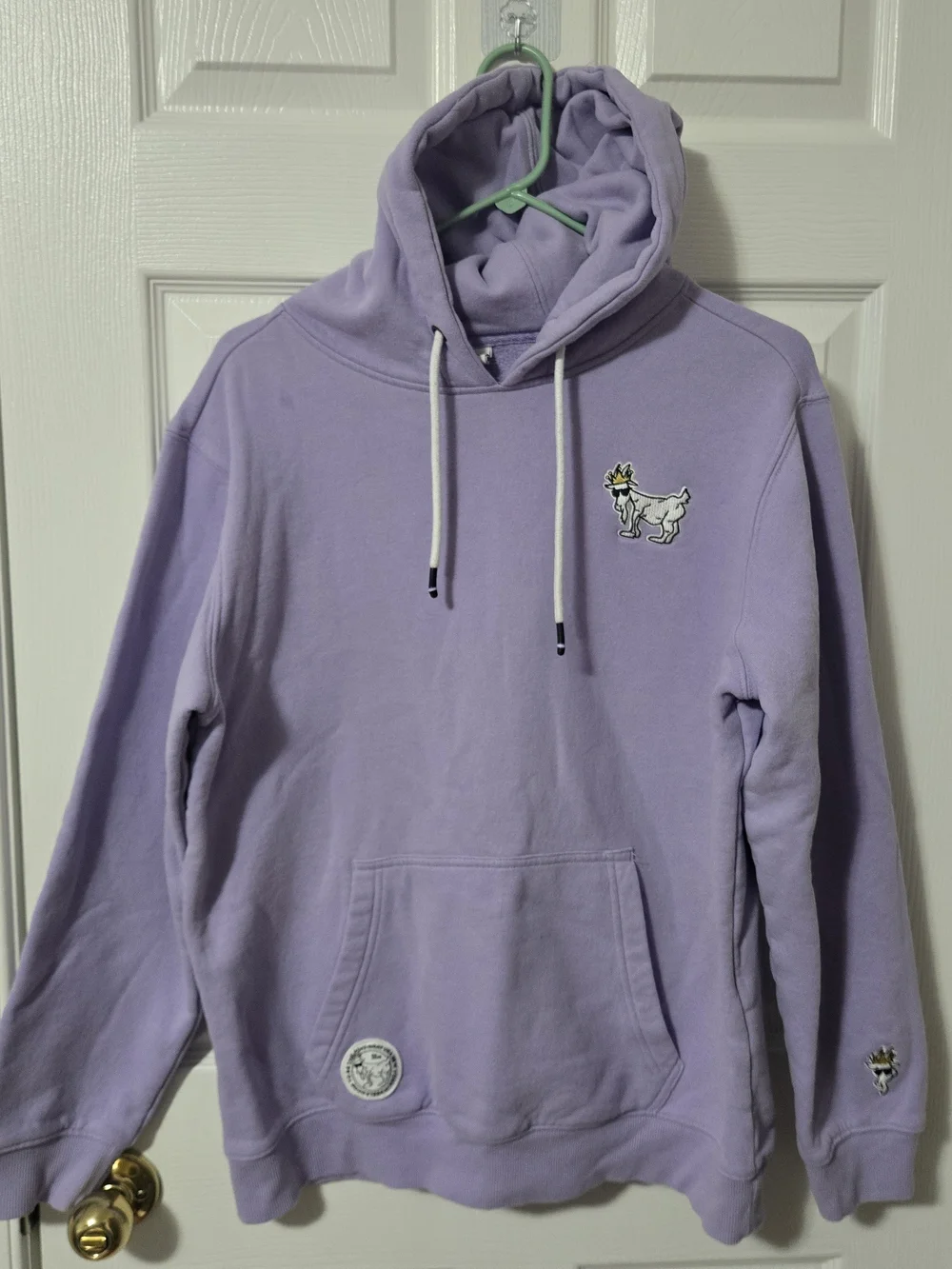 Goat Usa Lavender Pullover Hoodie with Embroidered Goat